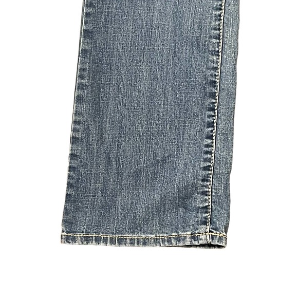 Earl Jeans Slim Boot  Mid-Rise Light Wash Denim Women Size 32 Stich Flap Pockets - Picture 3 of 8